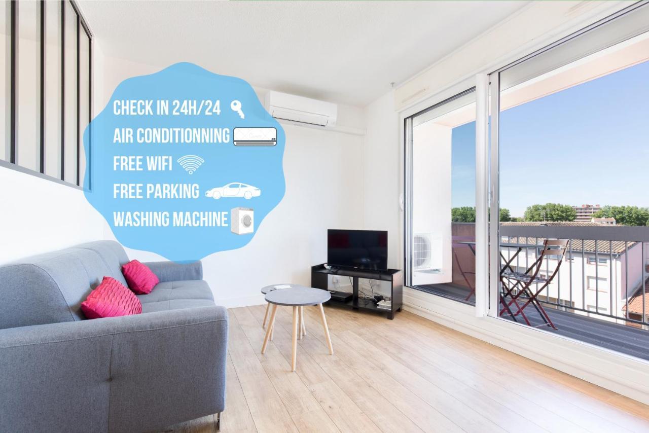 Appartement Cosy Tout Confort - Climatisation, Balcon, Wifi - Proche Airbus, Purpan, Aeroport, Stade Ernest Wallon 툴루즈 외부 사진